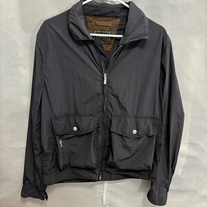 Canali Black Lightweight Zip-Front Casual Jacket